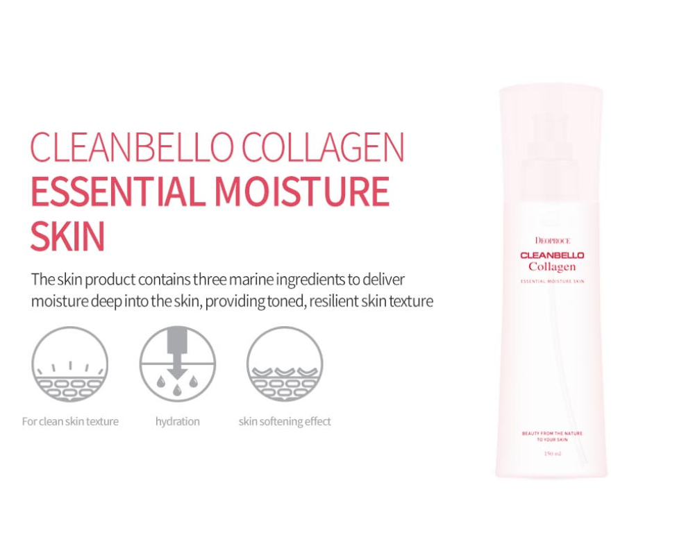Cleanbello Collagen Essential Moisture Skin 150ml - Dotrade Express. Trusted Korea Manufacturers. Find the best Korean Brands