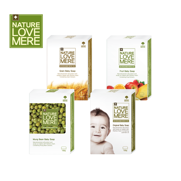 NATURE LOVE MERE Baby Soap 100g 4types: Mung Bean/Fruit/Grain/Original
