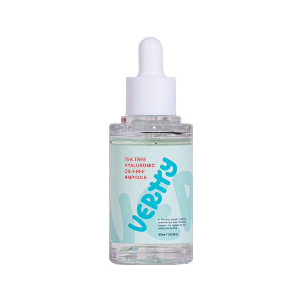 VERTTY TEE TREE Hyaluronic Oil Free Ampoule 45ml / 1.52 fl.oz. | Containing two types of tea tree and hyaluronic acid