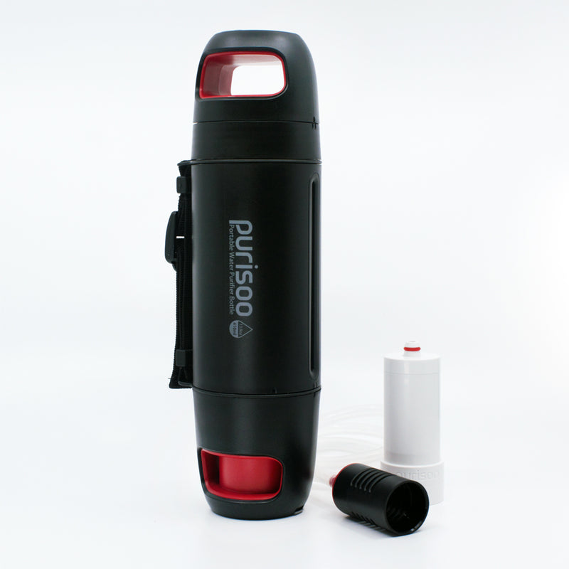 Purisoo+ water purifier bottle uses various antibacterial modular filters  and an easy pump » Gadget Flow