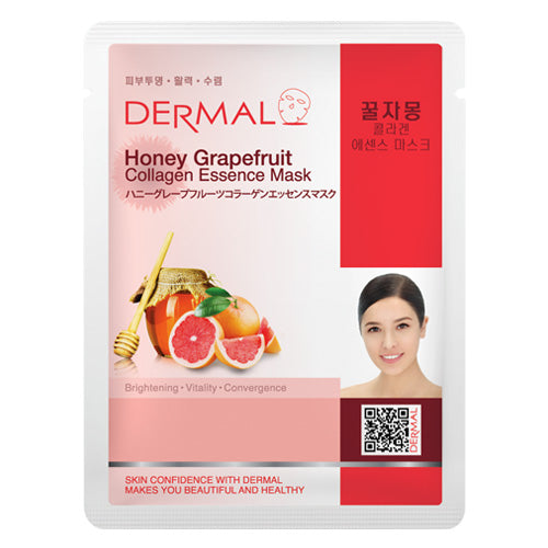 DERMAL Honey Grapefruit Collagen Essence Mask 10 Pieces - Dotrade Express. Trusted Korea Manufacturers. Find the best Korean Brands