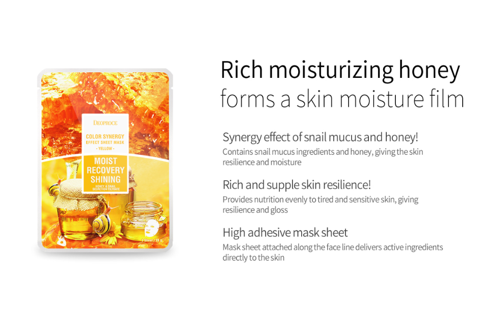 Color Synergy Effect Sheet Mask Yellow 20g / 10 sheets - Dotrade Express. Trusted Korea Manufacturers. Find the best Korean Brands