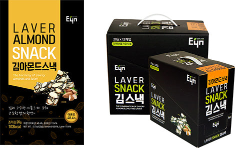 EYN Laver Almond Snack 20g - Box of 12 - Dotrade Express. Trusted Korea Manufacturers. Find the best Korean Brands