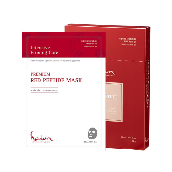 HAION PREMIUM RED PEPTIDE MASK 30ml/ 1.01. fl.oz  1Box (5pcs)