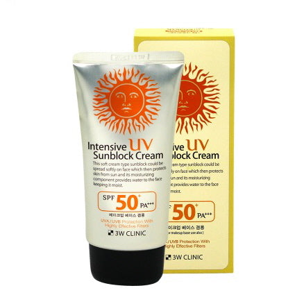 3W CLINIC INTENSIVE UV SUNBLOCK CREAM 70ml / SPF50+/PA+++